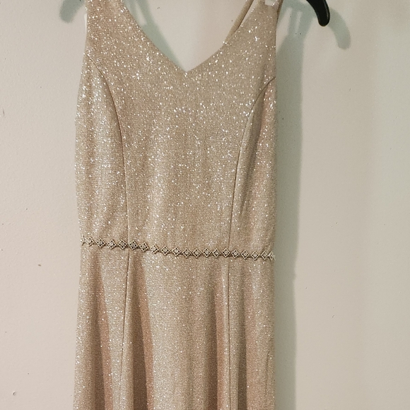 Girls Elegant Beige Evening Gown